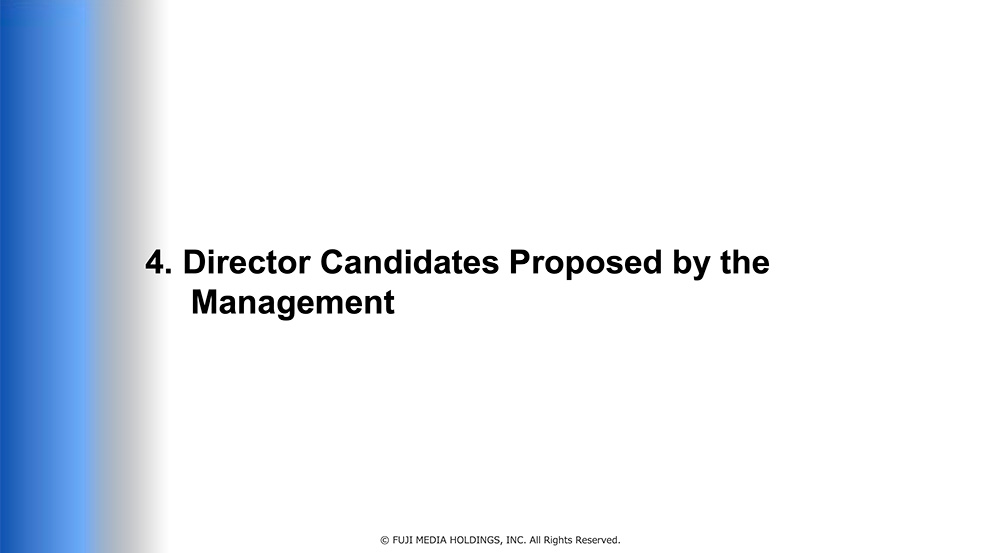 Director Candidates Proposed by the Management